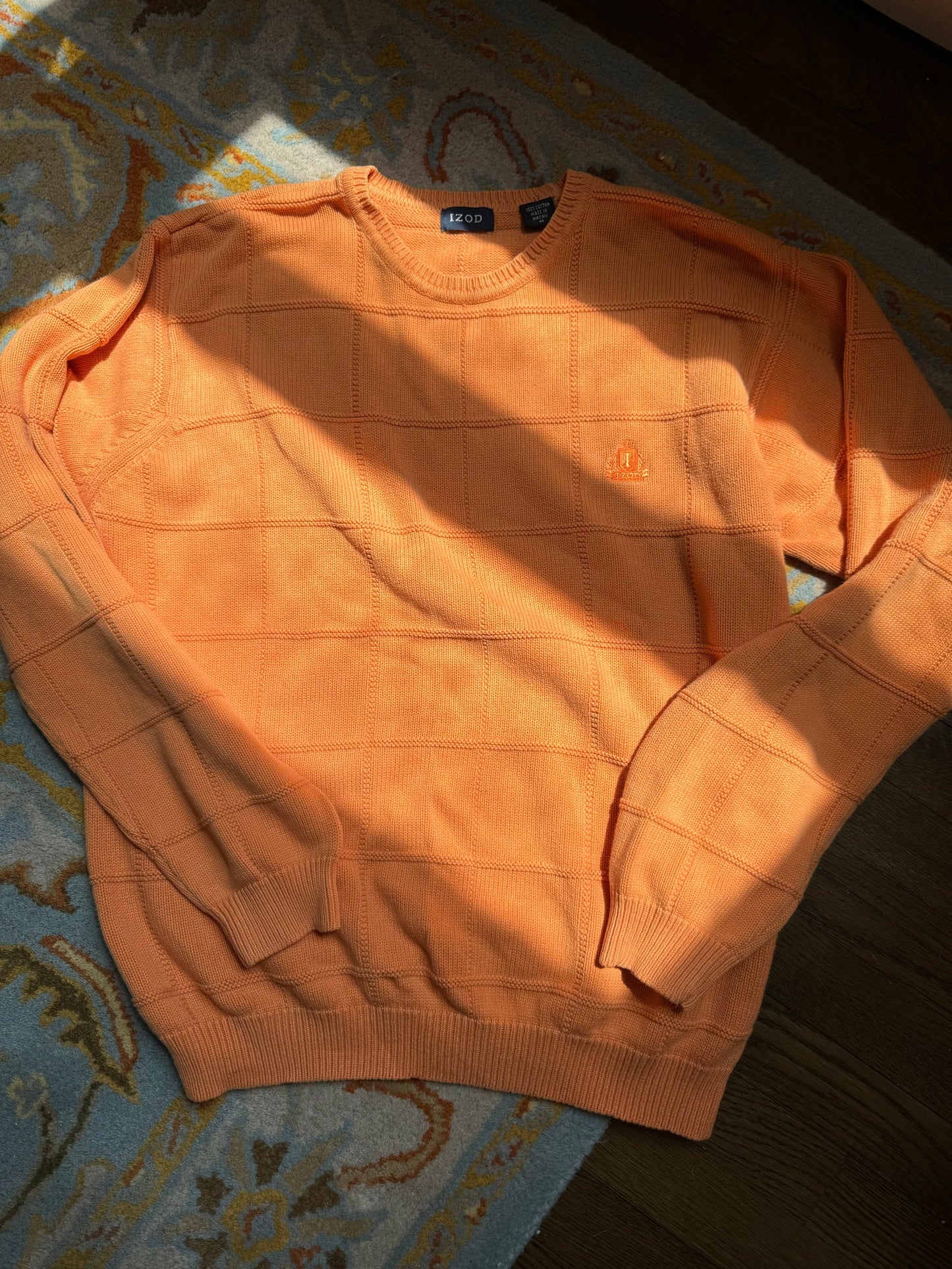 Orange knit sweater