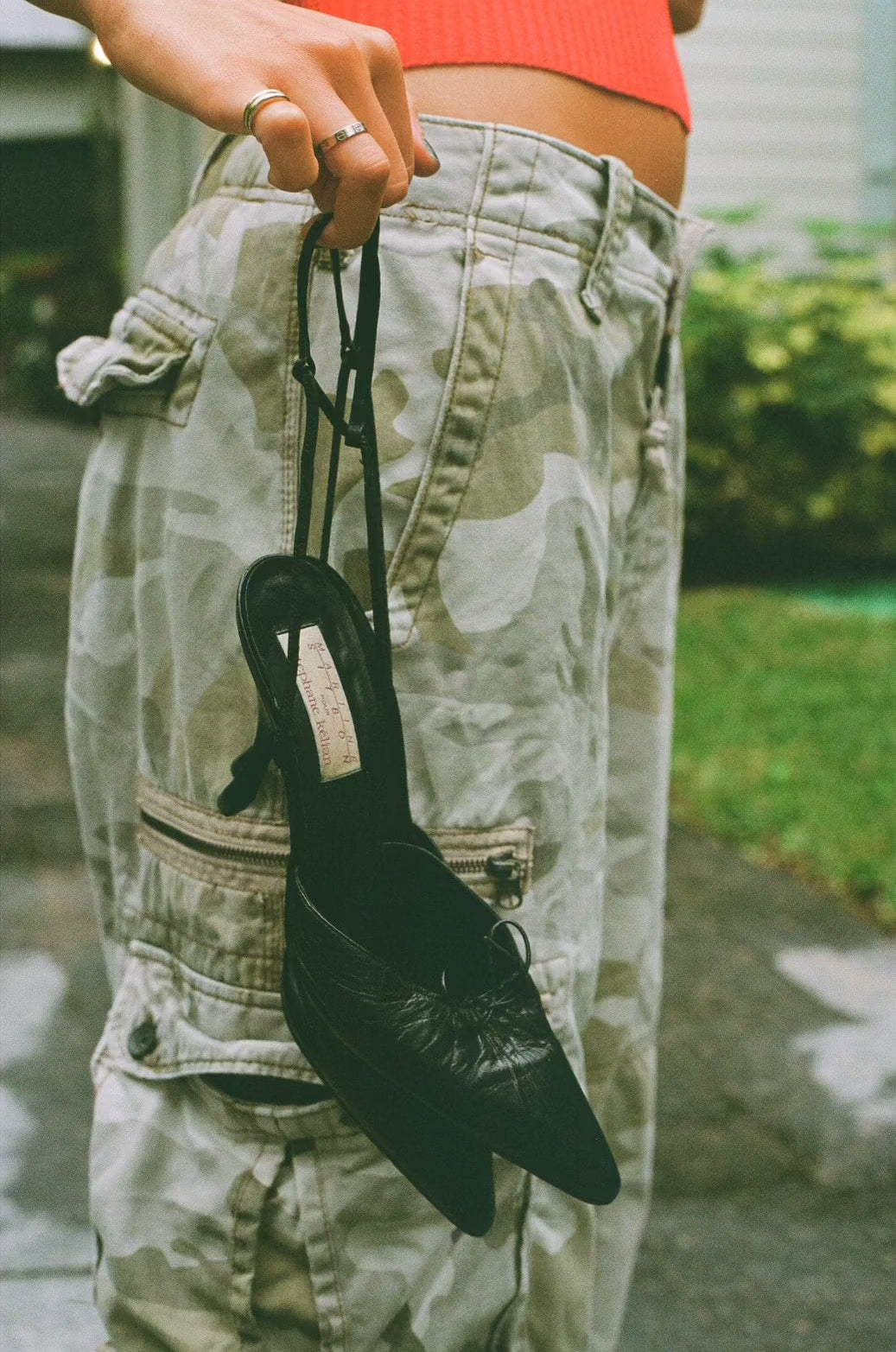 Black Strappy Kitten Heels